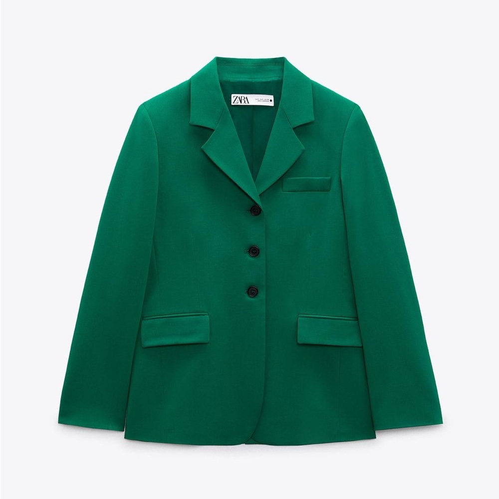 NWT Zara straight cut wool blend blazer